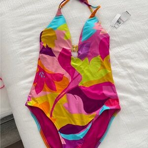 Trina Turk Colorful Floral One Piece Swimsuit